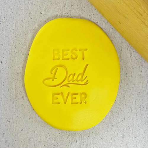 Cookie Embosser - Best Dad Ever - Click Image to Close